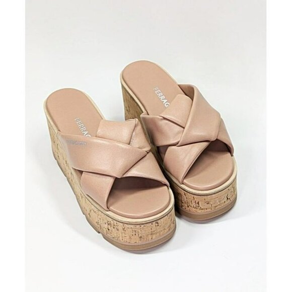 Ferragamo Women's Engracia Platform Slide Sandals in Rosa Size 7 C (MSRP $695) - Picture 5 of 11
